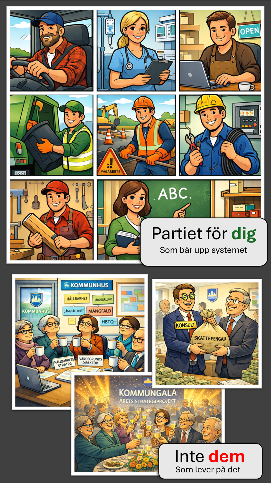 En satirisk bild av kommunal byråkrati